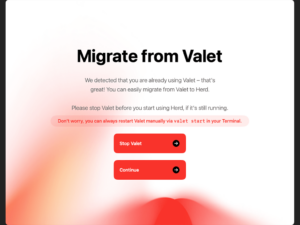 Herd: Migrate from Valet screen