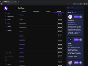 Settings: Blocking