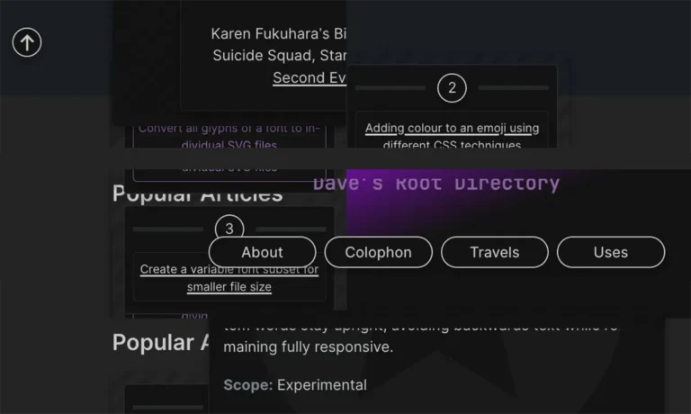 Glitched Homepage Layout