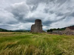 Image showing Tretower Castle before being processed in Photoshop