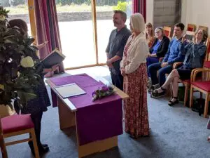 The ceremony in progress